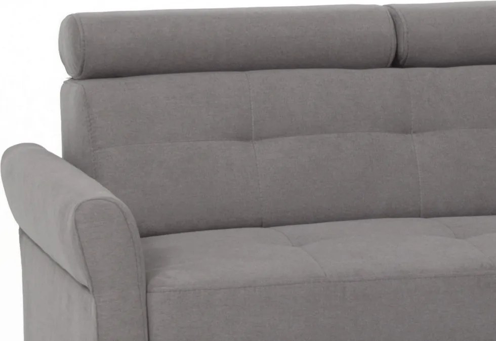 Rohová sedacia súprava Harris, ocelovo šedá látka, pravý roh