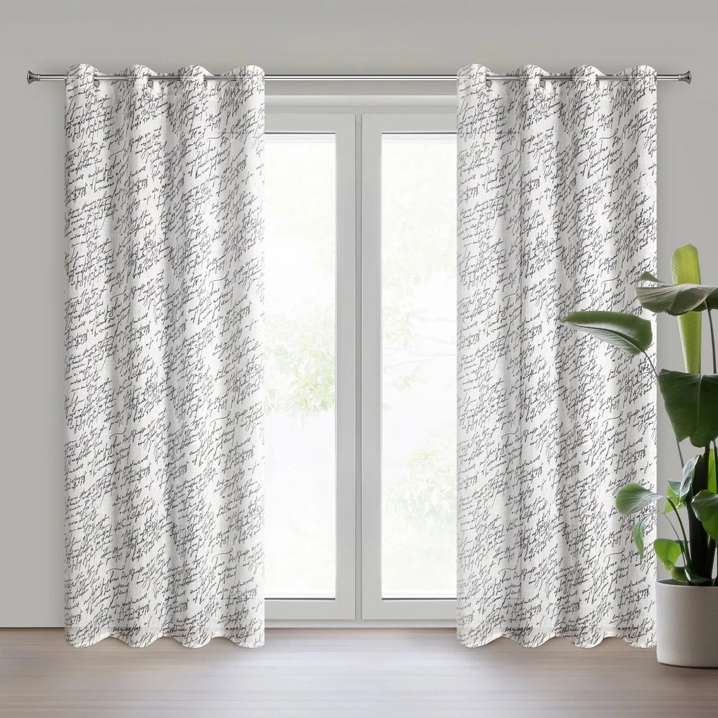 ZÁVES NA KRÚŽKOCH EDITH 140X250 CM VZOROVANÁ