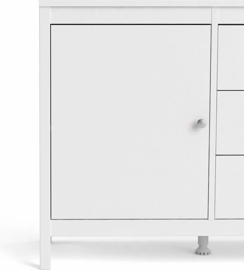 KOMODA DVE ZÁSUVKY 151 cm biela