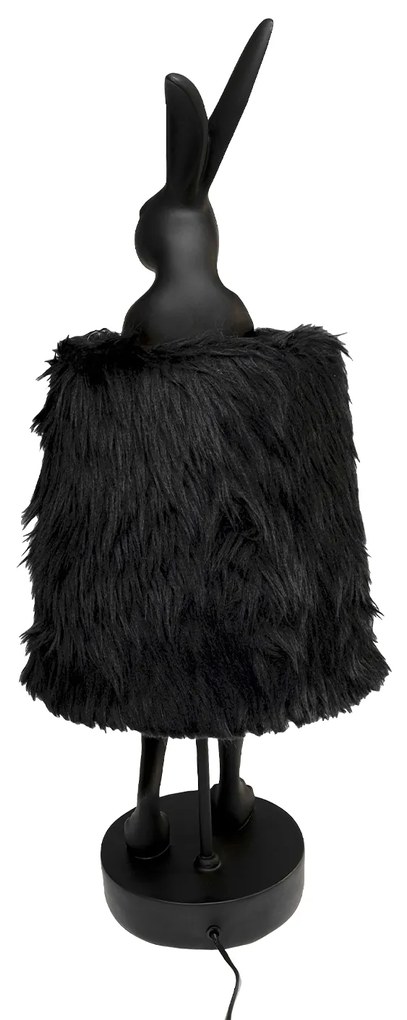 Animal Rabbit Fur stolová lampa čierno-zlatá