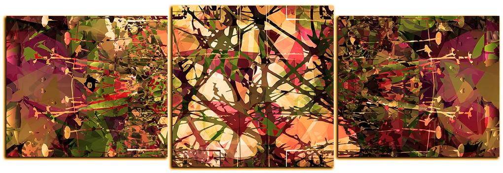 Obraz na plátne - Kvetinové grunge pozadia - panoráma 5108FD (150x50 cm)