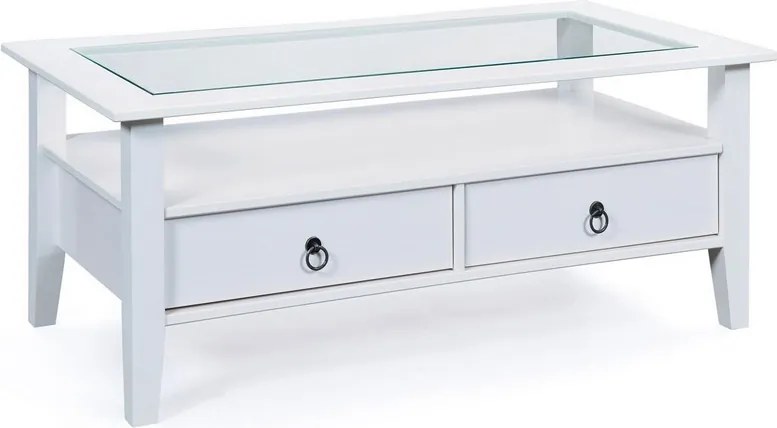 Obdĺžnikový konferenčný stolík Provence, bielená borovica