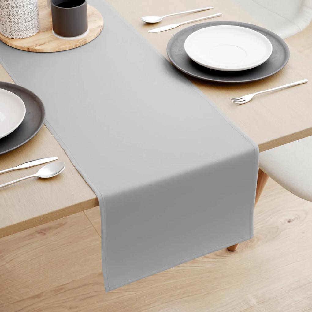 Goldea behúň na stôl 100% bavlnené plátno - sivý 50x160 cm