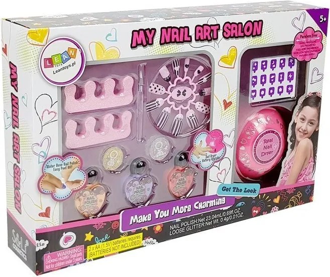 LEAN Toys Sada na výrobu nechtov Glitter Dryer