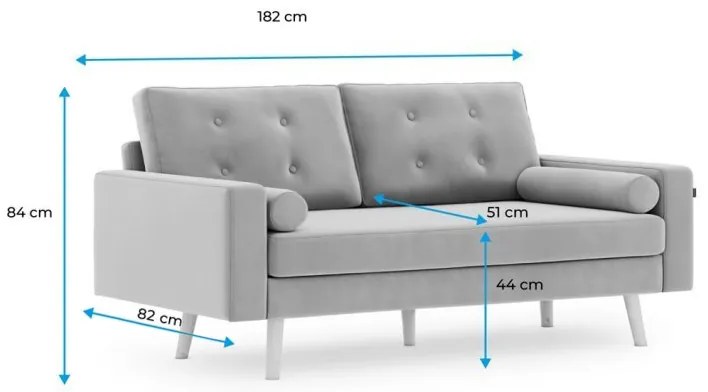 Béžová 3miestna pohovka MANDI