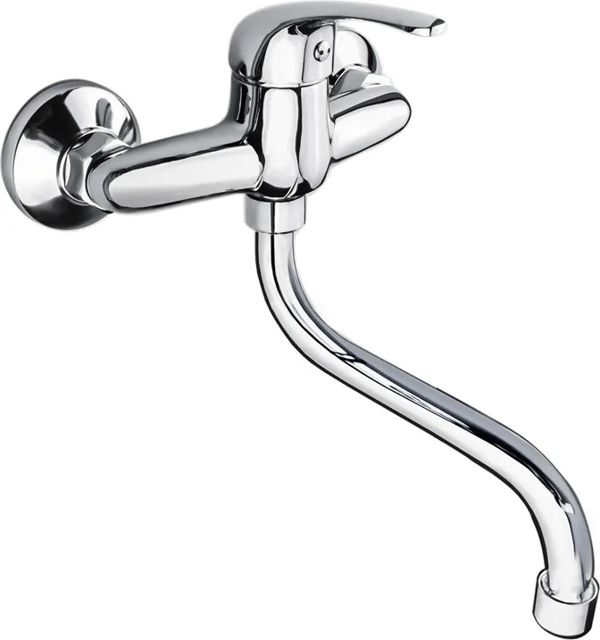 Mereo Lila, drezová nástenná batéria, 150 mm, s ramienkom rúrkovým ø 18 mm - 300 mm, chróm, MER-CBEE30106