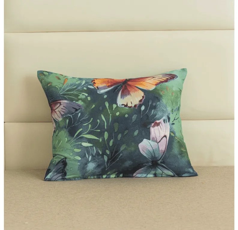 Povlak na vankúš z mikrovlákna COLORFUL BUTTERFLY 40x50 cm, farebný