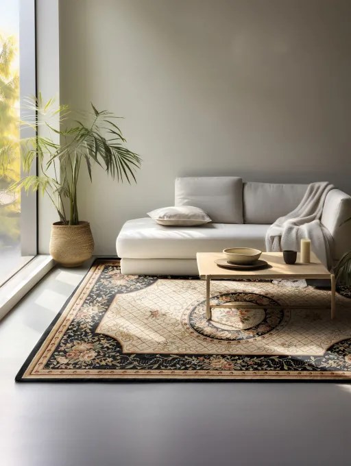 Koberec Hanse Home Herat Adraskan čierny / krémový