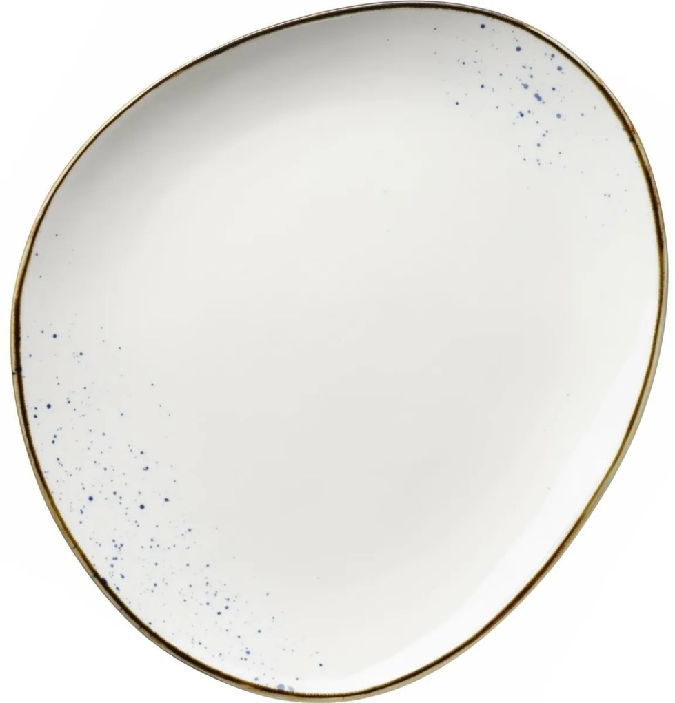 Mäser Oválny tanier Pintar Biele modré bodky 29 x26 cm, L