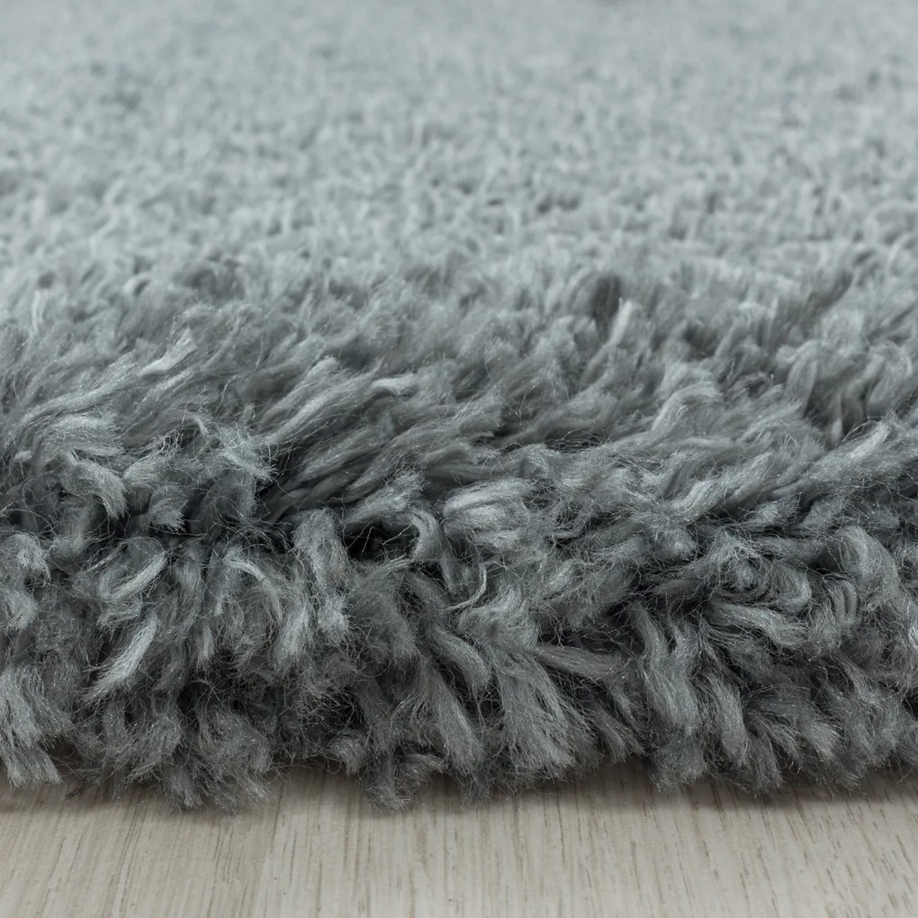 Ayyildiz koberce Kusový koberec Fluffy Shaggy 3500 light grey kruh - 160x160 (priemer) kruh cm