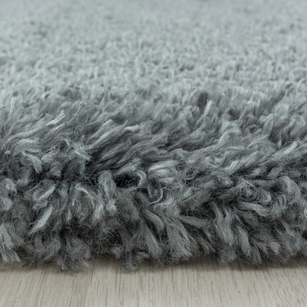 Ayyildiz koberce Kusový koberec Fluffy Shaggy 3500 light grey kruh - 200x200 (priemer) kruh cm