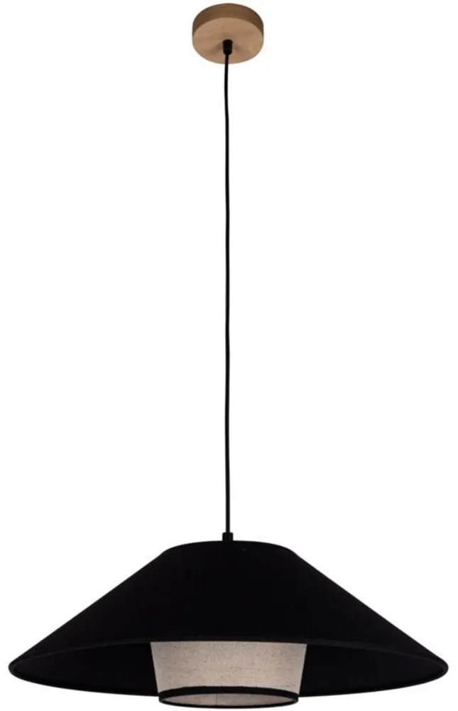 Spot-Light 16890174 - Závesný luster na lanku AMIGO 1xE27/60W/230V dub