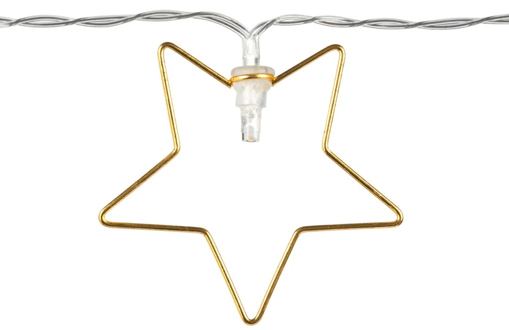 Bestent Svetielka na baterky 10LED 1,65m teplá biela Stars