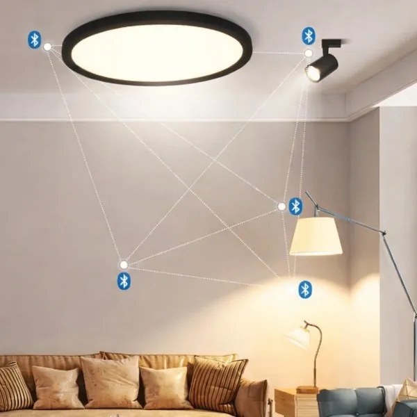 Brilagi - LED RGBW stmievateľné stropné svietidlo VIBE LED/24W/230V 3000-6500K čierne +s diaľkovým ovládaním