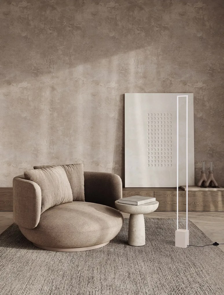 Moderná stojaca lampa Lithos Biela