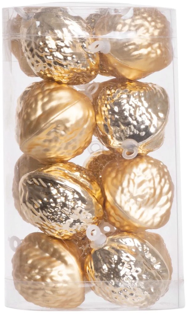 Ozdoba MagicHome Vianoce, 16 ks, oriešky, na vianočný stromček, 3 cm