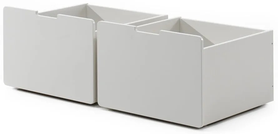 Biele zásuvky pod detskú posteľ 2 ks Pino – Vipack