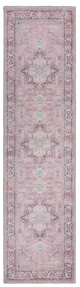 Svetločervený umývateľný behúň s prímesou recyklovaných vlákien 60x230 cm Windsor – Flair Rugs