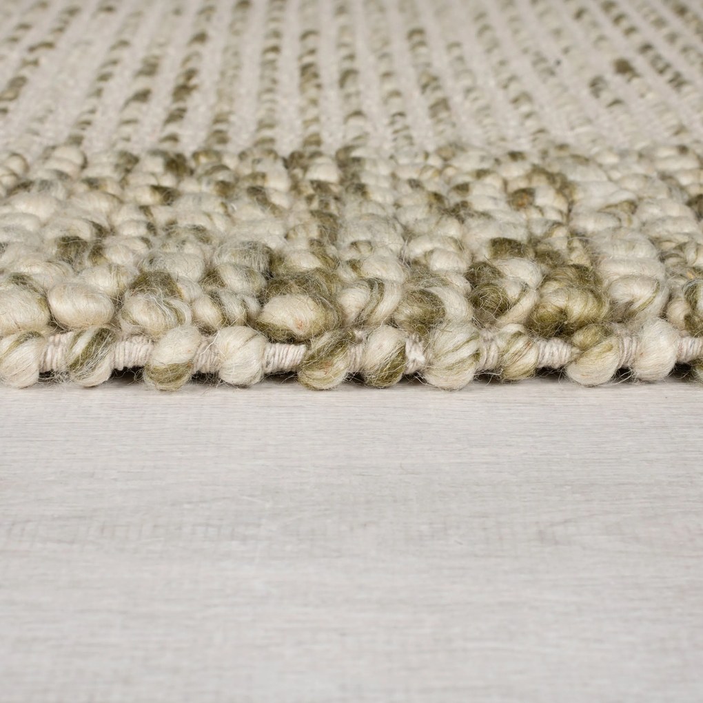 Flair Rugs, Kusový koberec Bobble Wool Green, 160x230, zelená, obývacia izba