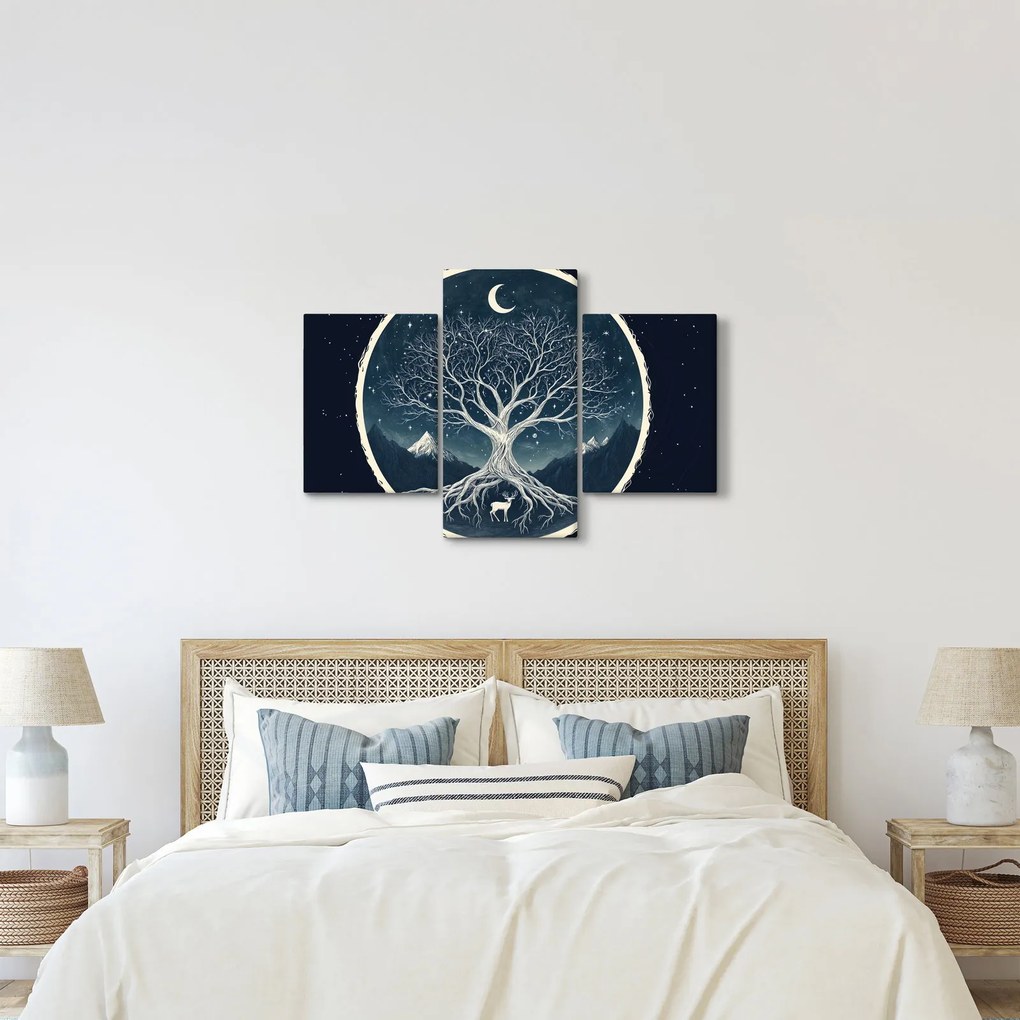 Obraz – Magický strom s jeleňom II. (90x60 cm)