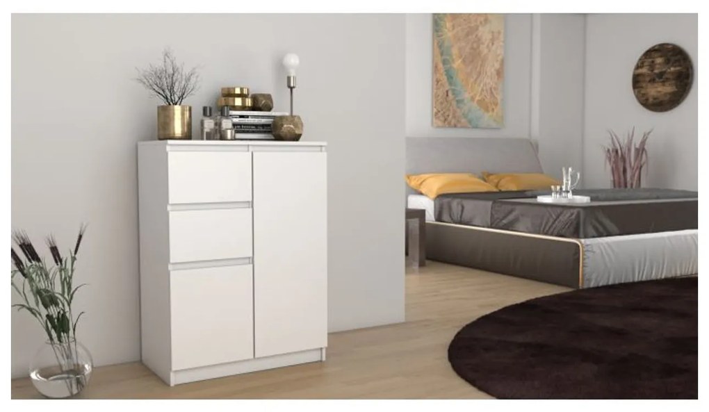 Komoda 2D2S 70 cm biela
