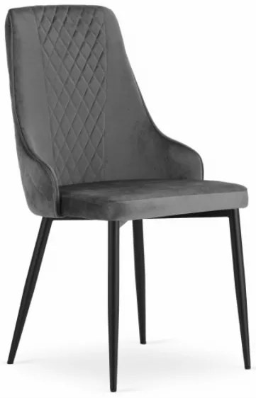 Zamatová stolička JAKARTA sivá