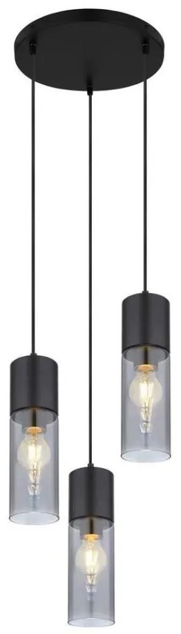 Globo 21000-3HB - Luster na lanku ANNIKA 3xE27/25W/230V pr. 30 cm čierna GL6724