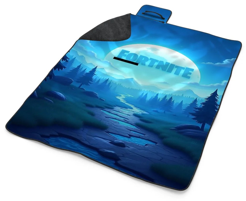 Sablio Plážová deka FORTNITE Modré údolie s mesiacom: 200x140 cm