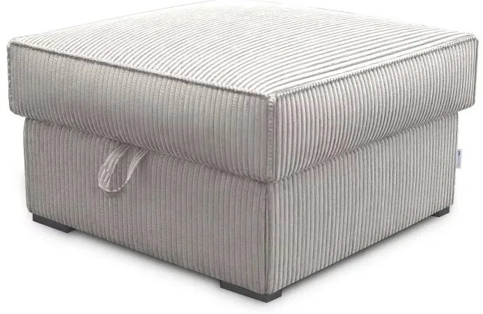 Krémový taburet SMART COSARO s úložným priestorom 65x65 cm