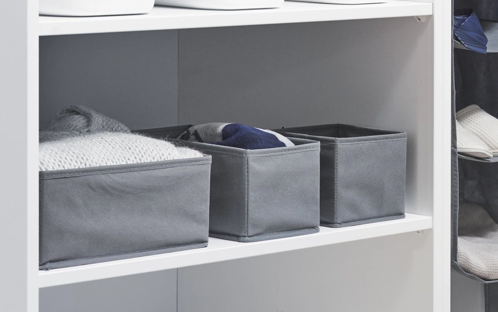 Zeller Present Organizér na oblečenie a spodnú bielizeň 26x26x26 cm, sivý NON-W