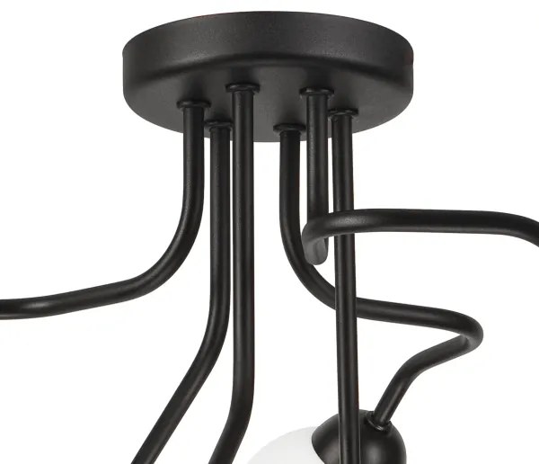 Prisadený luster HOLLY 6xG9/5W/230V čierna