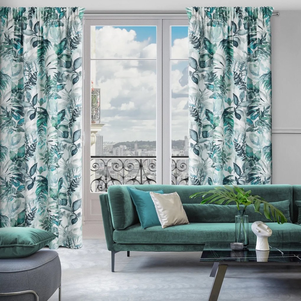 ZÁVES NA PÁSKE ADELINE 140X270 CM LISTY