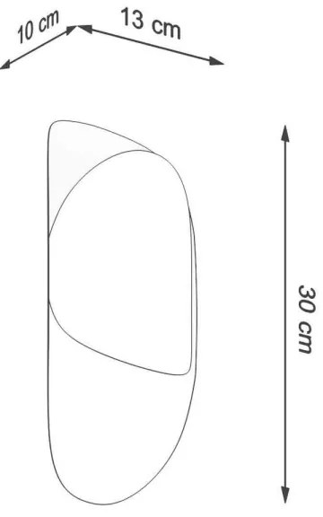 Sollux SL.1063 - Nástenné svietidlo TEAR 1xG9/40W/230V čierna