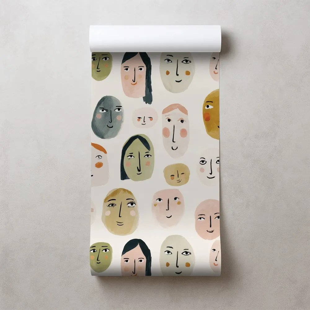 Tapeta farebné abstraktné tváre