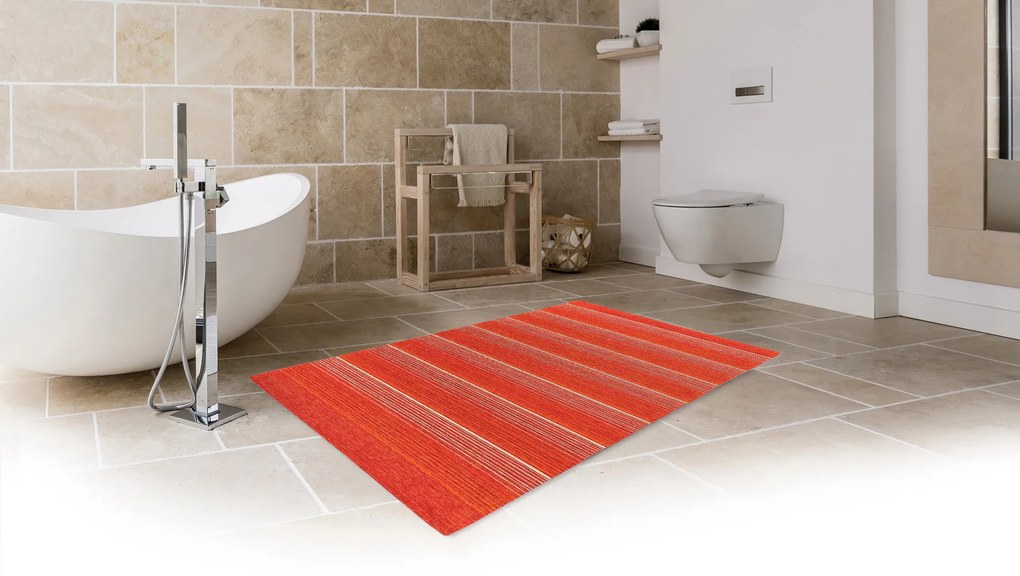 Oriental Weavers, Protišmykový ručne tkaný behúň Laos 138 / 999X, 75x160, oranžová, chodba / predsieň