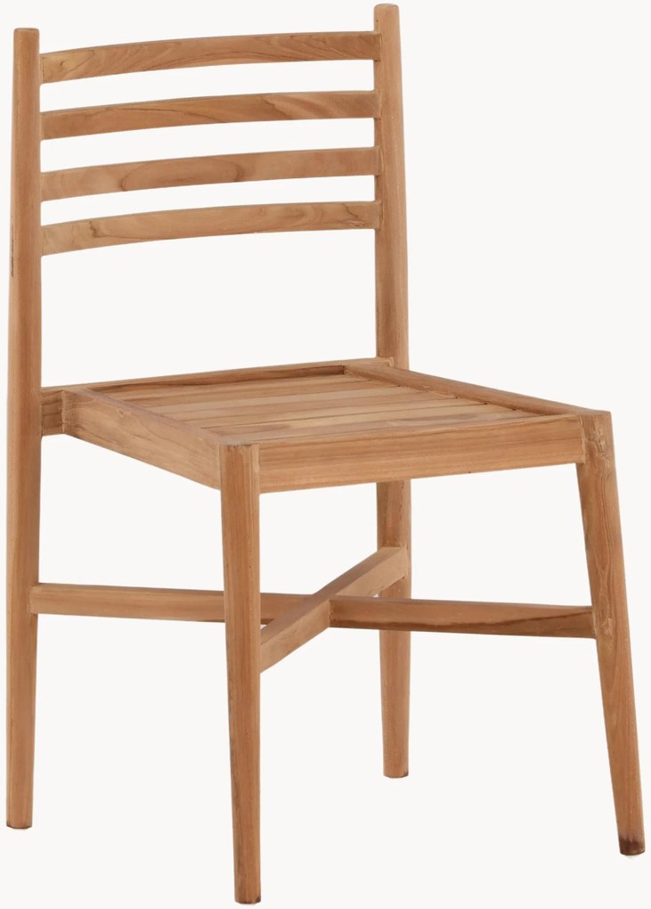 Stohovateľná záhradná jedálenská stolička z tíkového dreva Kenya