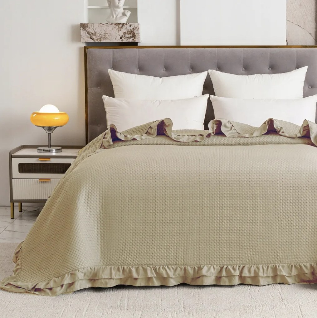 Prehoz na posteľ MONTEGO, béžový Rozmer: 200 x 220 cm