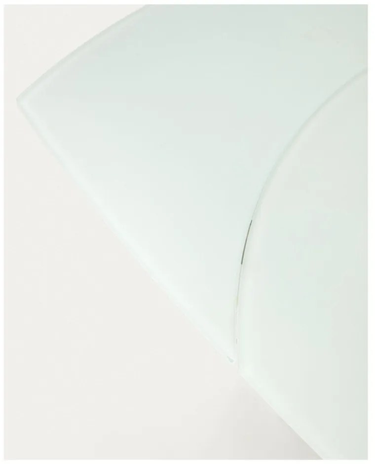 Biely rozkladací jedálenský stôl so sklenenou doskou 100x130 cm Yodalia – Kave Home