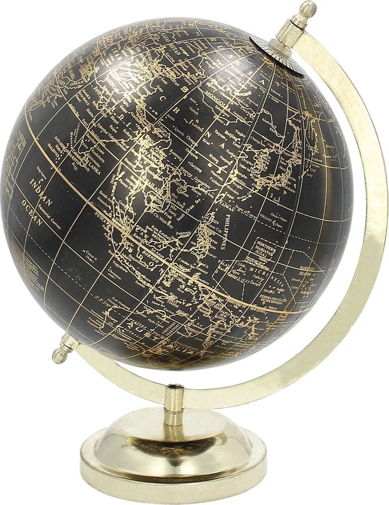 Dekorácia Globe Black 28 cm
