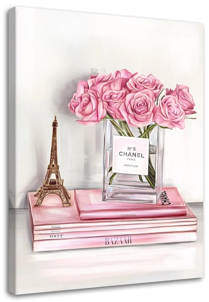 Gario Obraz na plátne Ruže vo váze Chanel Rozmery: 40 x 60 cm