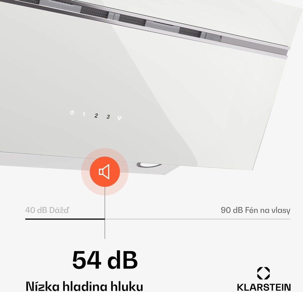 Klarstein Alina digestor, 80 cm, 600 m³/h, Tichý, EEK A