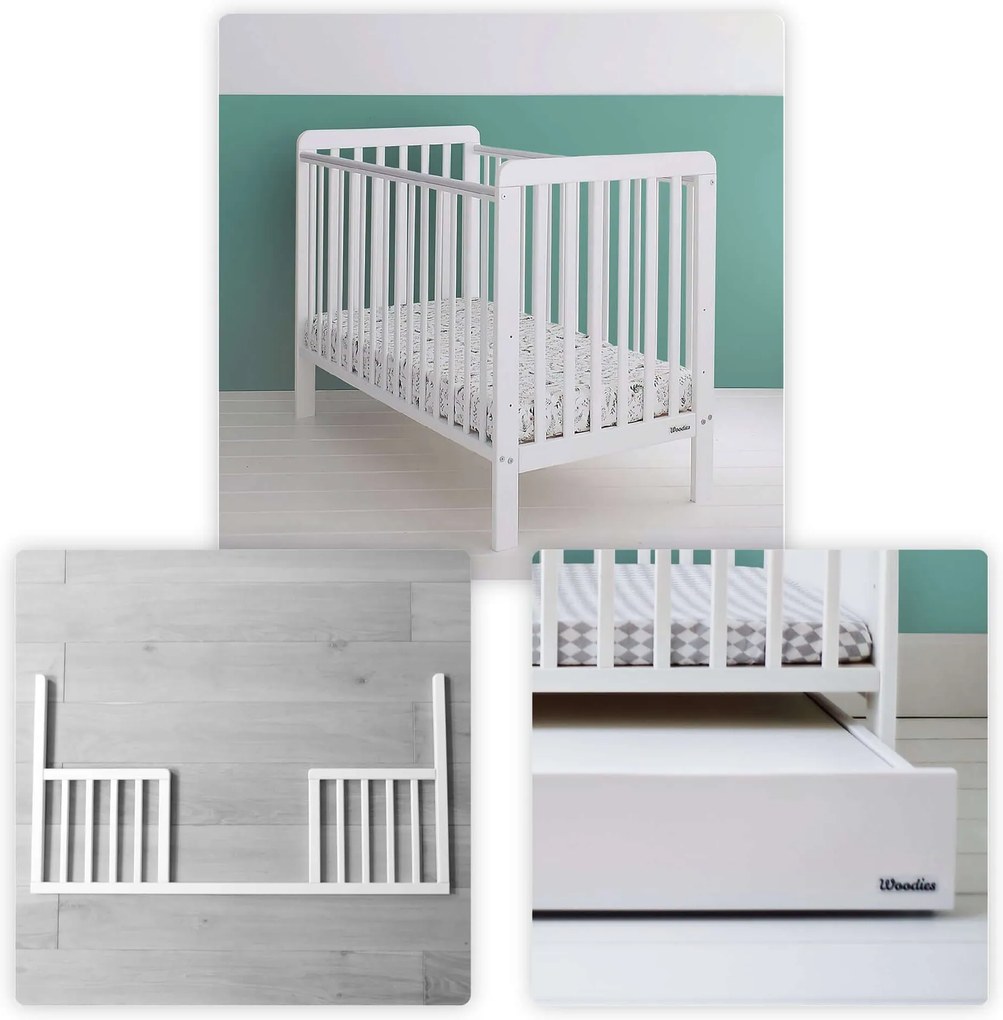 WO Detská postieľka Classic Cot 120x60 Variant úložný box: Bez úložného boxu
