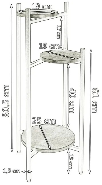 Stojan na kvety TRETORRI biely mramor