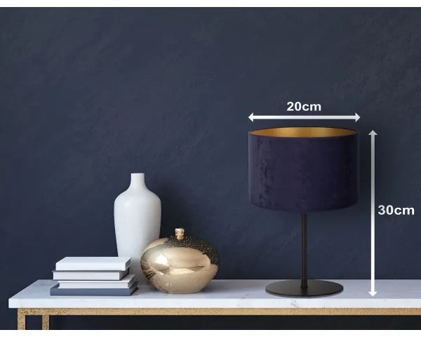 Duolla - Stolná lampa ROLLER 1xE14/15W/230V pr. 20 cm modrá/zlatá