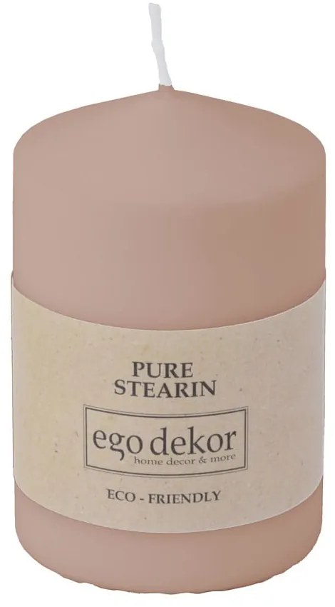 Púdrovoružová sviečka Eco candles by Ego dekor Top, doba horenia 25 h