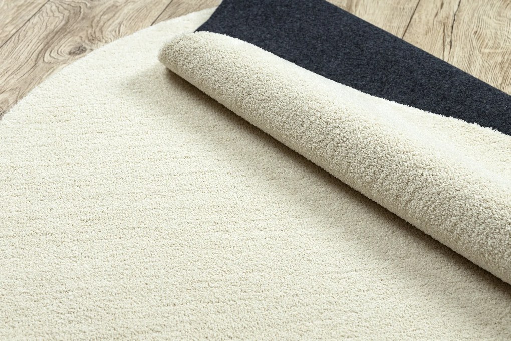 Moderný okrúhly koberec LATIO 71351056, prateľný, krémový