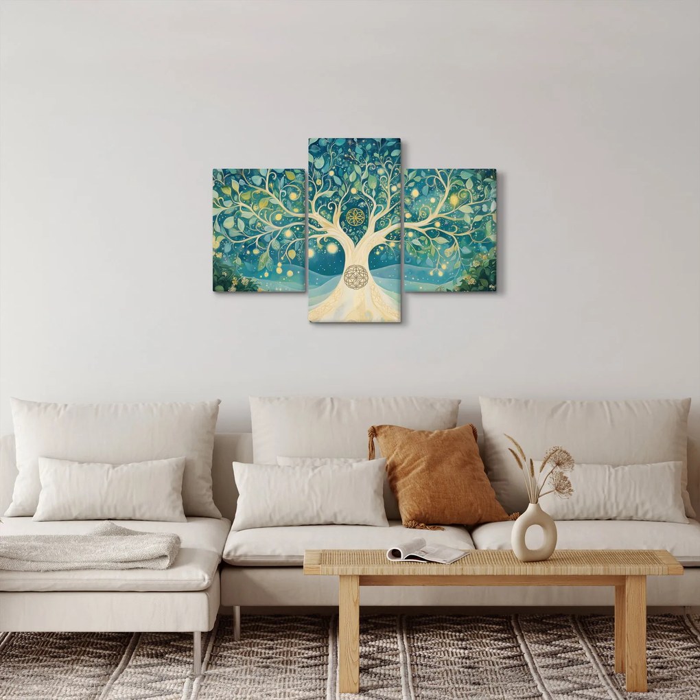Obraz – Magický strom so špirálami (90x60 cm)