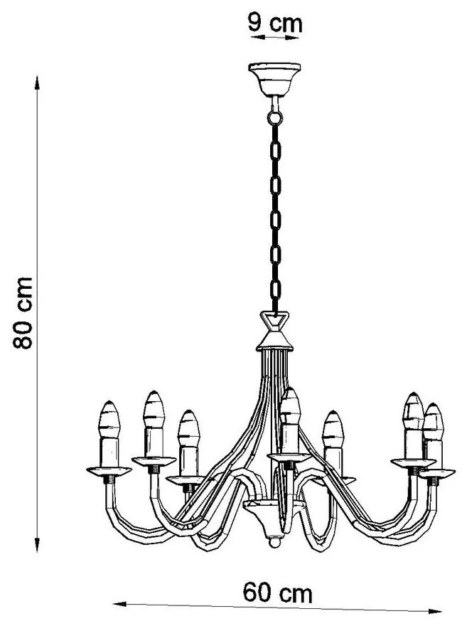 Čierne stropné svetlo Sollux Floriano 7