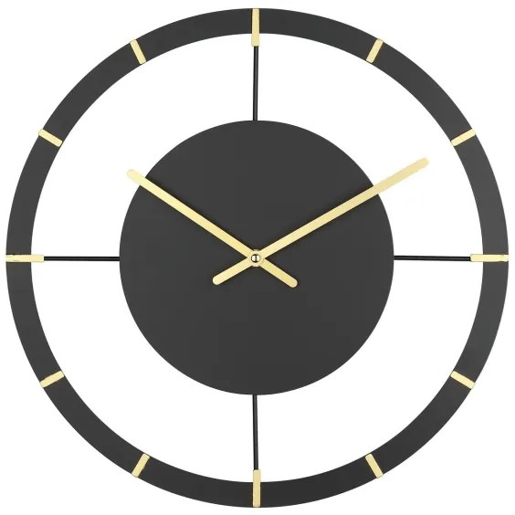 Eglo 425515 - Nástenné hodiny OKAZAKI 1xAA pr. 40 cm čierna/zlatá