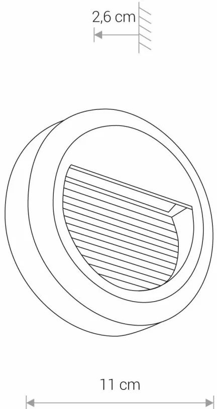 Vonkajšie nástenné svietidlo Nowodvorski SIDEWALK ROUND LED 8147